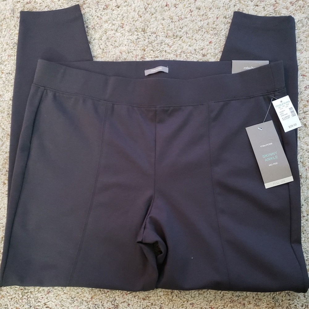 Maurices Skinny Pant Mid-Rise Black Pants XL NWT